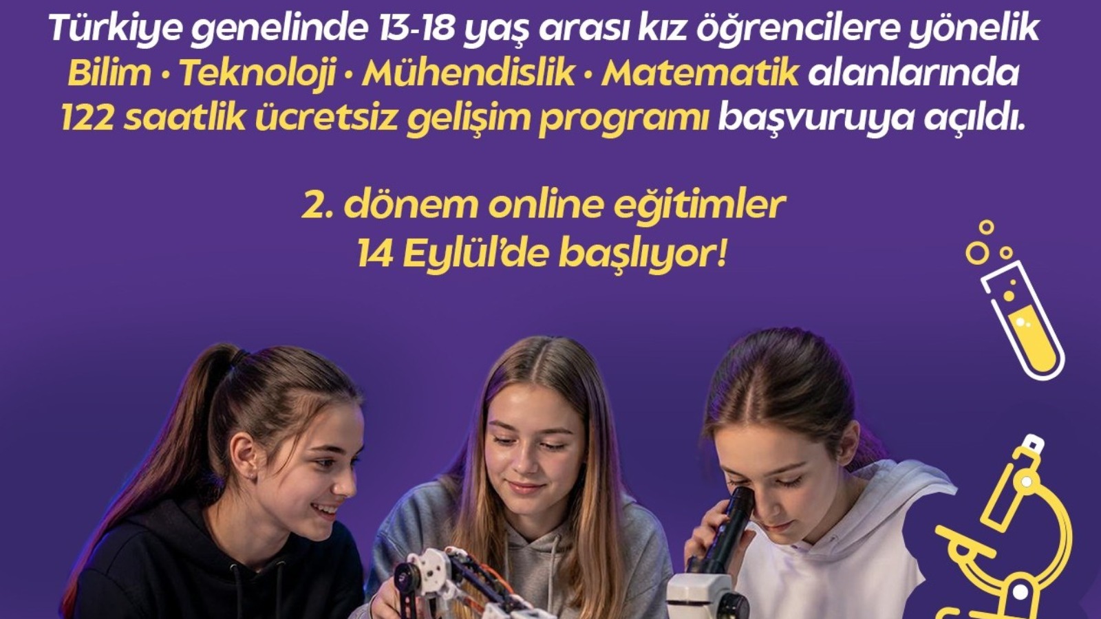 “STEM Kızlara İyi Gelecek” Projesinde İkinci Dönem Başvuruları Başladı