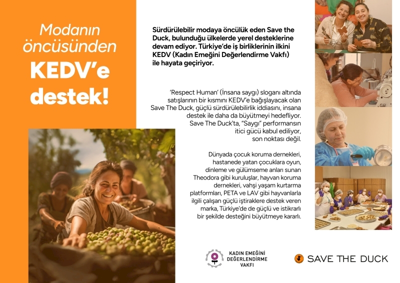 İtalyan Moda Markası Save the Duck, KEDV İş Birliğiyle Kadın Emeğine Destek Veriyor