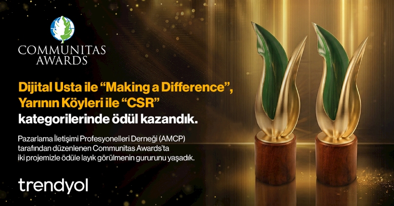 Trendyol, Sosyal Sorumluluk Projeleriyle Communitas Awards’ta İki Ödülün Sahibi Oldu
