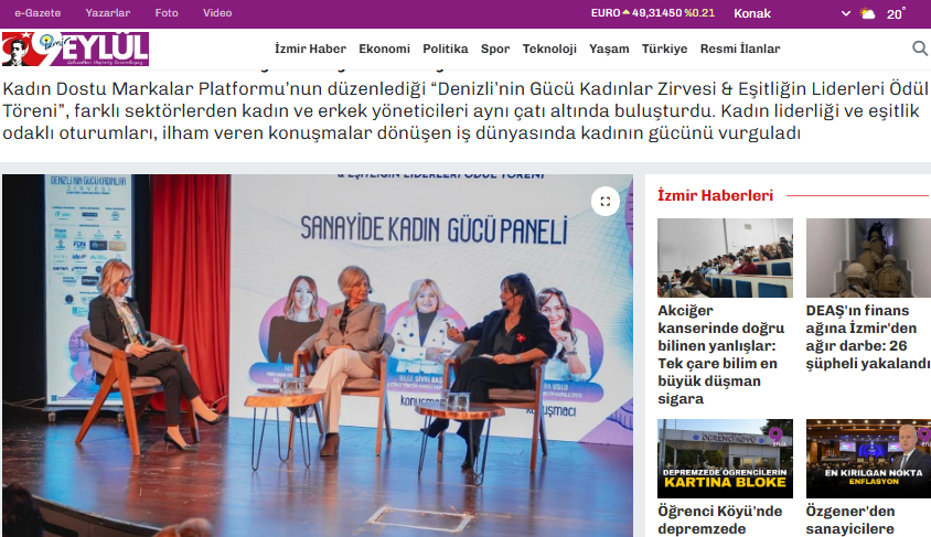 Denizli’de Kadınlar Eşitlik İçin Buluştu / Dokuz Eylül