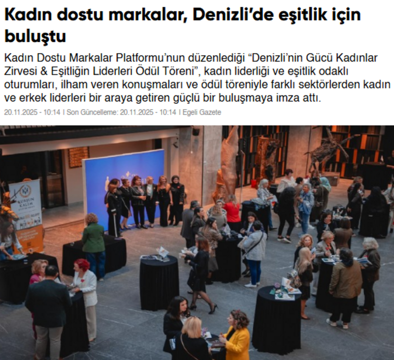 Kadın Dostu Markalar, Denizli’de Eşitlik İçin Buluştu / Egeli Gazete
