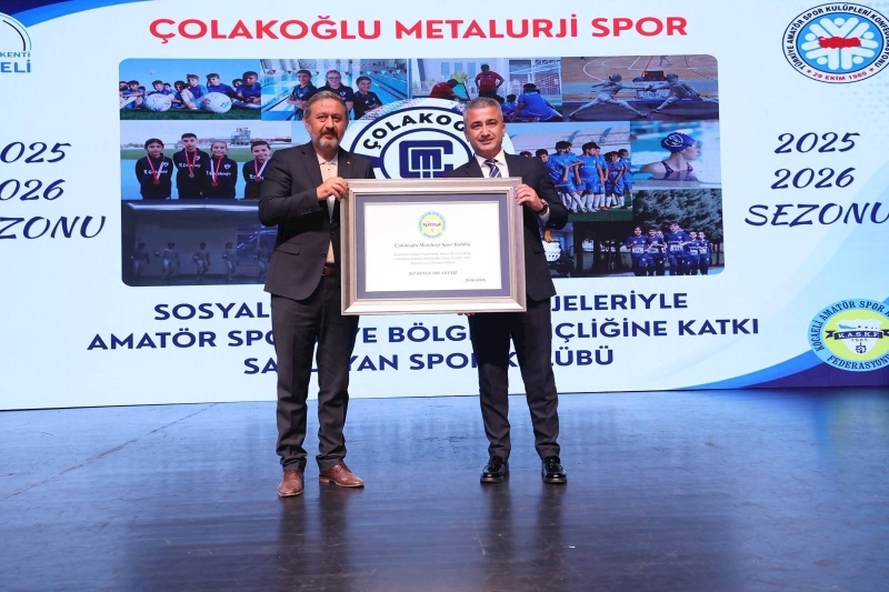 Çolakoğlu Metalurji Spor Kulübü’nün Gençliğe ve Spora Katkısı Ödülle Taçlandı