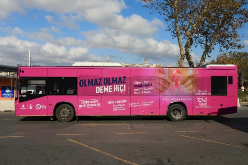 İETT’nin Meme Kanseri Farkındalık Otobüsü Seferlere Başladı