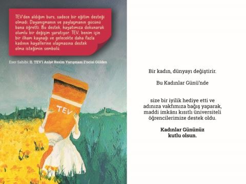 TEV’DEN DÜNYA KADINLAR GÜNÜ’NDE EĞİTİME DESTEK