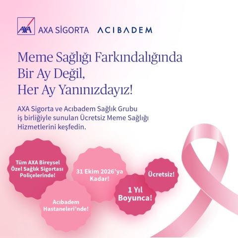 AXA Sigorta, Acıbadem Sağlık Grubu İş Birliğiyle Meme Sağlığı Farkındalığında Bir İlke İmza Atıyor
